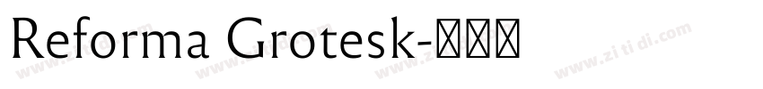 Reforma Grotesk字体转换